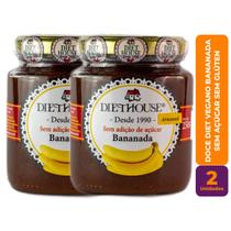 Kit c/ 2 Doce Diet Vegano de Bananada Sem Açúcar - Diet House Kit c/ 2 Doce Diet Vegano de Bananada Sem Açúcar - Diet House