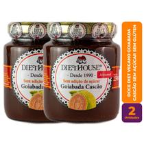 Kit c/ 2 Doce Diet Vegano de Goiabada Cascão Sem Açúcar - Diet House Kit c/ 2 Doce Diet Vegano de Goiabada Cascão Sem Açúcar - Diet House
