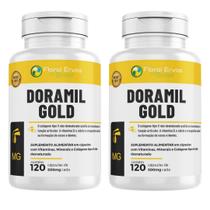KIT C/2 Doramil Gold 120 Caps Cálcio, Colágeno 2 K2 D3