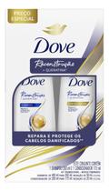 Kit c/ 2 Dove Kit Reconstrucao + Queratina Shampoo 350ml E