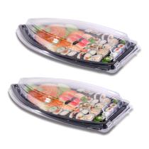 Kit C/2 Embalagem Descartável Delivery Barca Sushi E Açai Gr