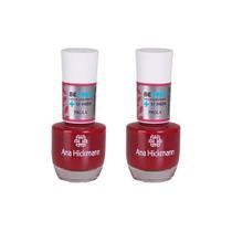 Kit c/2 Esmaltes Ana Hickmann Vermelho Be Free Paola Hipoalergênico Kit c/2 Esmaltes Ana Hickmann Vermelho Be Free Paola Hipoalergênico