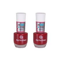 Kit c/2 Esmaltes Ana Hickmann Vermelho Be Free Paola Hipoalergênico Kit c/2 Esmaltes Ana Hickmann Vermelho Be Free Paola Hipoalergênico