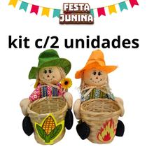 kit c/2 Espantalhos Cesto Enfeite de Mesa Festa Junina kit c/2 Espantalhos Cesto Enfeite de Mesa Festa Junina