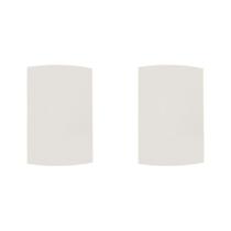 Kit C/2 - Espelho Placa Peesa Alfa P1500 4X2 Cega Branco