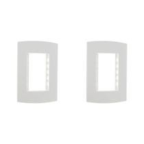 Kit C/2 - Espelho Placa Peesa Alfa P1503 4X2 3Modulo Branco Kit C/2 - Espelho Placa Peesa Alfa P1503 4X2 3Modulo Branco