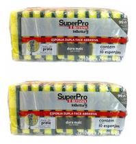 Kit C/2 Esponja Dupla Face Esfrebom Superpro Bettanin Pct 10 Kit C/2 Esponja Dupla Face Esfrebom Superpro Bettanin Pct 10