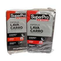 Kit C/2 Esponja Macia Lava Carro Moto Acabamento Massa Fina Bettanin SuperPro