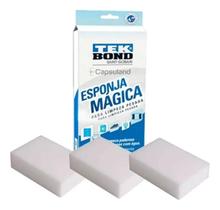 Kit c/ 2 Esponja Magica Limpeza Pesada Tekbond 3 Unidades Kit c/ 2 Esponja Magica Limpeza Pesada Tekbond 3 Unidades