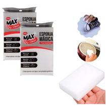 Kit c/ 2 Esponja Mágica para Limpeza Melanina Tira Mancha Limpa Parede Tênis etc