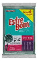 Kit c/ 2 Esponja Multi Uso Ions Prata Com 4 Pecas Bettanin