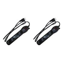Kit C/2 - Filtro Linha Qualitronix 4 Tomada Bivolt Preto Kit C/2 - Filtro Linha Qualitronix 4 Tomada Bivolt Preto