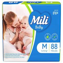 Kit c/ 2 Fralda Infantil Descartavel Mili Baby Giga Tamanho Kit c/ 2 Fralda Infantil Descartavel Mili Baby Giga Tamanho