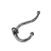 Kit c/2 Gancho Cabideiro Decorado Duplo Metal para Pendurar e Parafusos