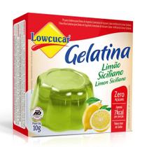 Kit c/ 2 Gelatina Lowcucar Plus Com Stevia Sabor Limao 10g