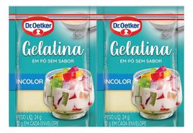 Kit c/ 2 Gelatina sem sabor dr.Oetker 24g com 2 unidades