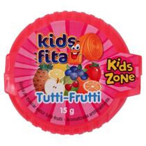 Kit c/ 2 Goma de mascar Kids Zone Kids Fita morango, tutti
