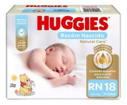 Kit c/ 2 Huggies Natural Care Rn 18 un