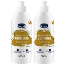 Kit C/2 Ideal Amolecedor De Cutículas Argan 500ml