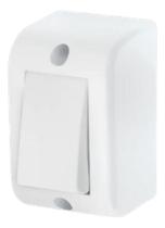 Kit c/ 2 Interruptor De Sobrepor 1 Tecla Branco Fame 2541 Kit c/ 2 Interruptor De Sobrepor 1 Tecla Branco Fame 2541