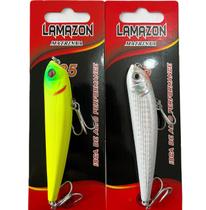 Kit C/ 2 Isca Artificial Superfície Flutuante c/ Ratlin 8,5cm 9,5g