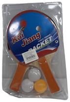 Kit c/ 2 Kit 2 Raquetes para Ping Pong 3 Bolinhas Kit c/ 2 Kit 2 Raquetes para Ping Pong 3 Bolinhas