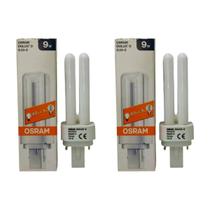 KIT C/2 Lâmpadas Osram 9W DULUX D G23 2 840 4000K