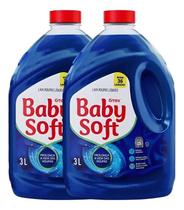 Kit C/ 2 Lava Roupas Líquido Baby Soft 3l Azul