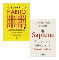 Kit C/2 livros - O poder do Hábito + Sapiens - Capa Cartão