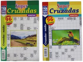 Kit C/2 Livros Super Cruzadas Diretas Nível Médio Coquetel +200 Páginas