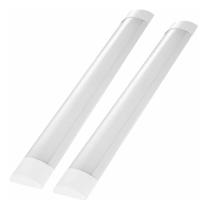 Kit C/2 Luminária Slim Calha Led 20w 60cm Tubular Slim 6500k