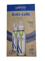 Kit c/ 2 mamadeiras de vidro, Dr. Browns, Anti-Colic, 250ml - Original e Importada
