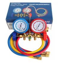 Kit c/2 manifolds vulkan p/r12 r22 r134 r404 c/ mangueira de 90cm c/ visor Kit c/2 manifolds vulkan p/r12 r22 r134 r404 c/ mangueira de 90cm c/ visor