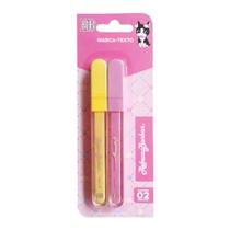 Kit C/2 Marca Textos Rebecca Bonbon Amarelo e Rosa Kit C/2 Marca Textos Rebecca Bonbon Amarelo e Rosa