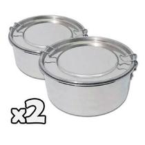 Kit C/2 Marmita Alumínio Redonda 16cm Diâmetro Grande Alta