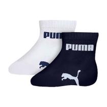 Kit c/ 2 Meias Puma Bebê Branco/Marinho