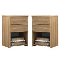 Kit C/ 2 Mesa De Cabeceira Bruna 4gav Kit C/ 2 Mesa De Cabeceira Bruna 4gav