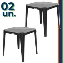 Kit c/ 2 Mesa De Plástico Monobloco P/ Evento Festa Uso Comercial Preta Branca Plástica c/ Garantia Kit c/ 2 Mesa De Plástico Monobloco P/ Evento Festa Uso Comercial Preta Branca Plástica c/ Garantia