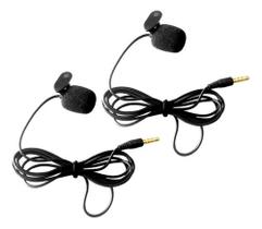 Kit C/2 Microfone Lapela Para Smartphone Youtuber Stereo