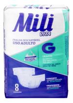 Kit c/ 2 Mili Vita Care fralda adulto G 8 unidades