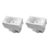 Kit C/2 - Modulo Ilumi Vivaz 1 Tomada 20A. Branco 75141