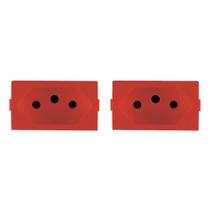 Kit C/2 - Modulo Peesa Alfa 1445V Tomada 20A Vermelho Kit C/2 - Modulo Peesa Alfa 1445V Tomada 20A Vermelho
