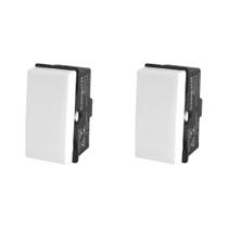 Kit C/2 - Modulo Pial Pop Branco 1 Simples 10A Lg010