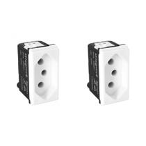 Kit C/2 - Modulo Pial Pop Branco 1 Tomada 20A Lg03020
