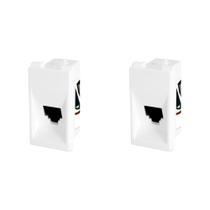Kit C/2 - Modulo Pial Pop Branco 1 Tomada Rj11 Lg090 Kit C/2 - Modulo Pial Pop Branco 1 Tomada Rj11 Lg090