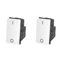 Kit C/2 - Modulo Pial Pop Branco Simples Bipolar 10A Lg010B