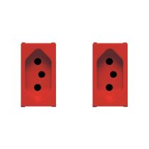 Kit C/2 - Modulo Soprano Ilus (Tomada 10A Vermelho) 5Ub9...