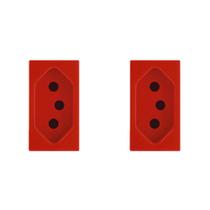 Kit C/2 - Modulo Soprano Ilus (Tomada 20A Vermelho) 5Ub9...