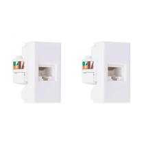Kit C/2 - Modulo Steck Linha Stella Tomada Rj45 - Branco ...