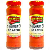 Kit c/2 Molho Pimenta Carolina Reaper No Azeite 100ml Nativa